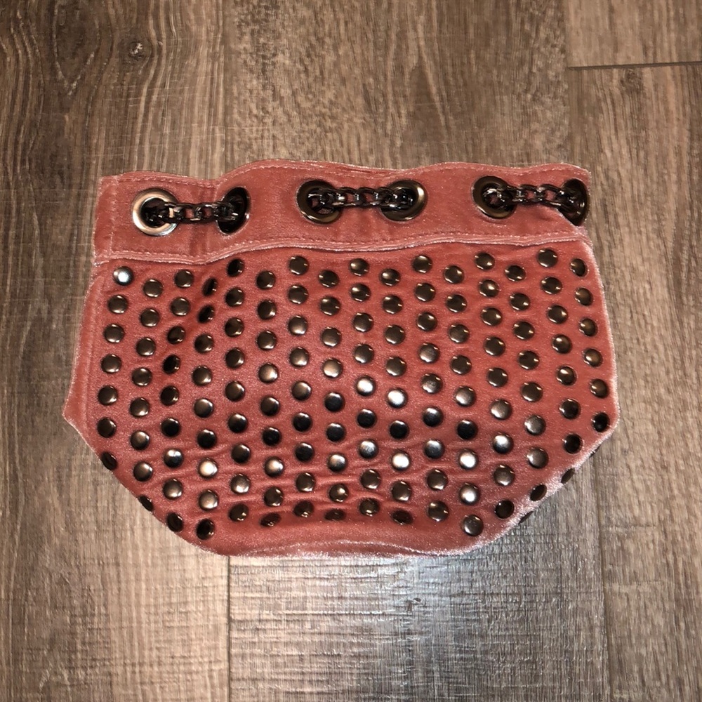 Just fab velvet bucket purse